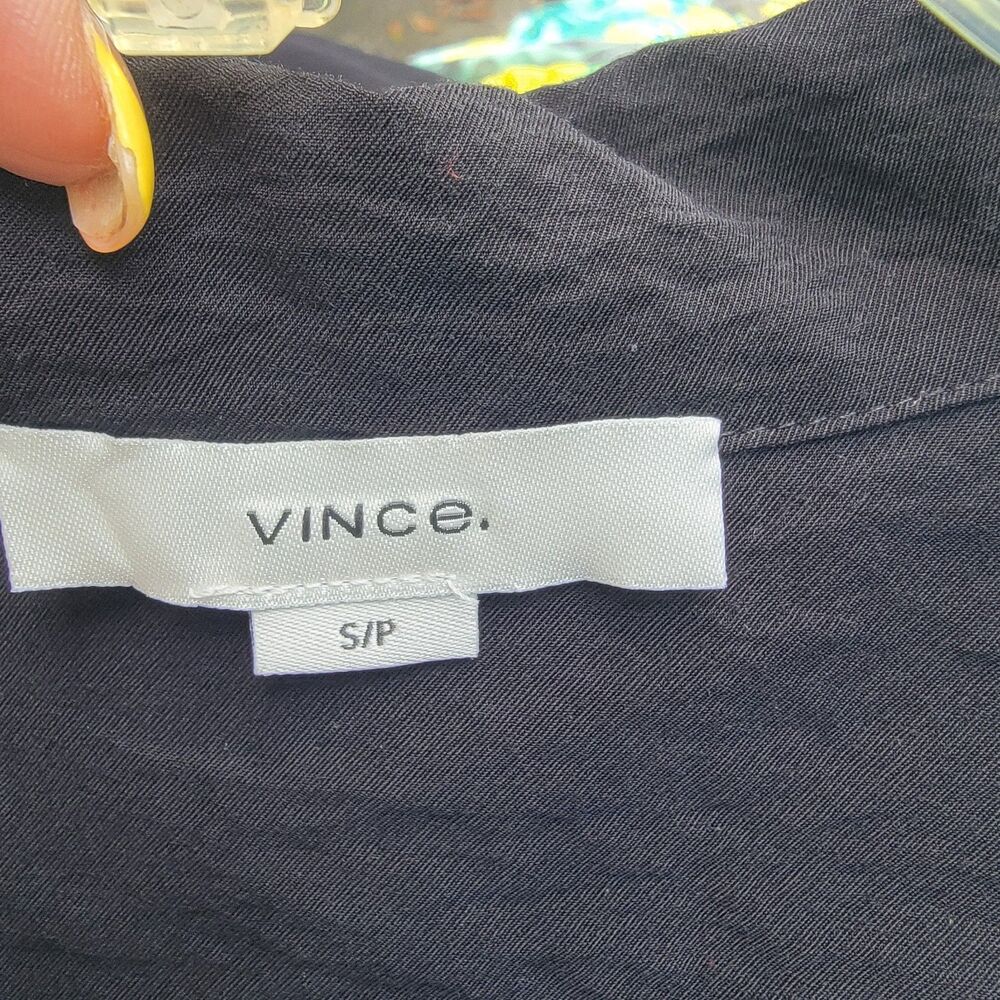 Vince Long Sleeve Wrap Shirt Dress Size Small Preppy Academia Classic - Picture 3 of 5